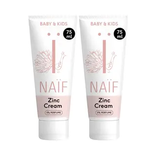Naïf - Zink Crème Voordeelset - Helpt Bij Luieruitslag - Baby's & Kinderen - 0% Parfum - Met Ingrediënten Van Natuurlijke Oorsprong - 2x75ml