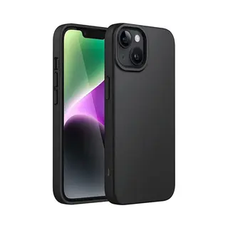 My Case Telefoonhoesje Geschikt Voor Apple IPhone 13 / 14 Hoesje Siliconen - Backcover - Optimale Bescherming - Zwart