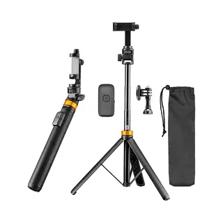 Studio ME® Studio Me Telefoon Statief - 180 Cm - Selfiestick Tripod - Action Camera Statief - Incl. Bluetooth Afstandsbediening - Tripod Smartphone