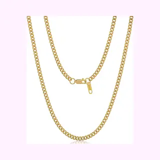 Malinsi® Ketting Heren - Cuban Link 60cm - Gold Plated Rvs 5mm - Kettingen Man
