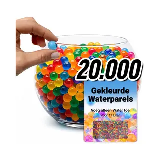 Comforder Waterparels Mix Gekleurd - Waterabsorberende Balletjes - Gelballetjes - 20.000 Stuks - 100g - Voor 11 Liter