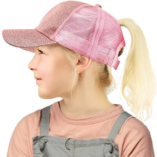 Mylinsé Glitter Meisjes Pet Roze (5-9 Jaar) - Baseball Cap thumbnail