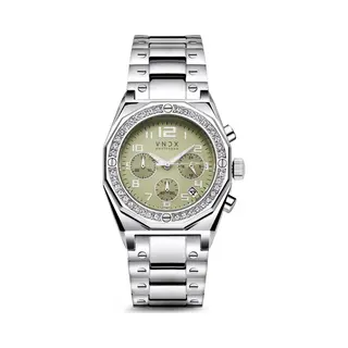 Vndx Amsterdam - Dames Horloge - The One Zilver Groen
