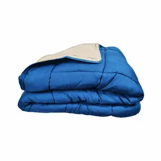 Zorgmatras.com Wasbaar Dekbed Met Vaste Overtrek-Petrol Blauw / Mastiek Beige-140 X 200 (1-persoons)