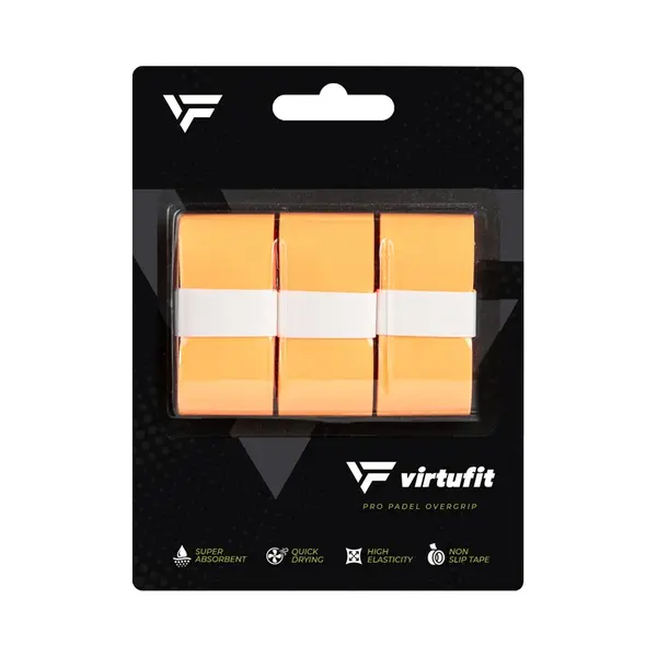 VirtuFit Pro Padel Overgrip - Orange - Set Van 3 - Vochtabsorberend Pu-materiaal thumbnail