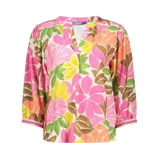 Geisha Shirt Bloemen 63283-20 Maat S