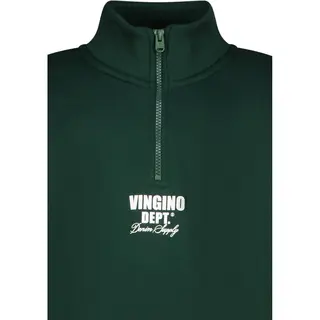 Vingino Basic-Half Zip Jongens Trui - Maat 164 - Racing Green