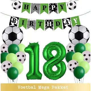 Voetbal Ballonnen - Cijfer Ballon 18 Jaar - Snoes - Megapakket - Set Van 24 Sport Voetbalfan Voetbal Jongen/Meisje - Sportieve - Voetbal Vrouwen