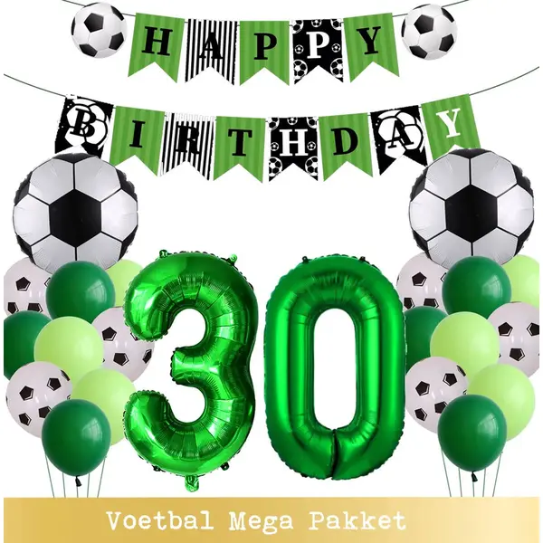 Voetbal Ballonnen - Cijfer Ballon 30 Jaar - Snoes - Megapakket - Set Van 24 Sport Voetbalfan Voetbal Jongen/Meisje - Sportieve - Voetbal Vrouwen thumbnail