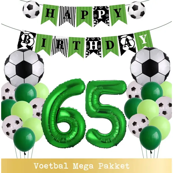 Voetbal Ballonnen - Cijfer Ballon 65 Jaar - Snoes - Megapakket - Set Van 24 Sport Voetbalfan Voetbal Jongen/Meisje - Sportieve - Voetbal Vrouwen thumbnail