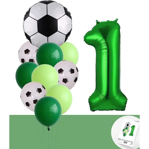 Voetbal Verjaardag * Ballonnen Set 1 Jaar * Hoera 1 Jaar * Jarig Voetbal * Voetbal Fan * Snoes * 80 Cm * Voetbal Versiering * Birthday thumbnail