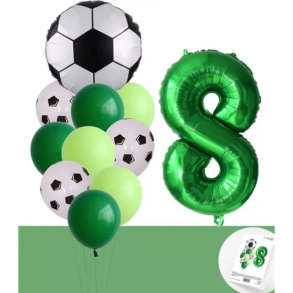 Voetbal Verjaardag * Ballonnen Set 8 Jaar * Hoera 8 Jaar * Jarig Voetbal * Voetbal Fan * Snoes * 80 Cm * Voetbal Versiering * Birthday thumbnail