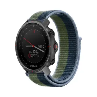 Strap-it Nylon Smartwatch Bandje - Geschikt Voor Polar Grit X / Grit X Pro / Vantage M / M2 / M3 / V3 - Moss Green