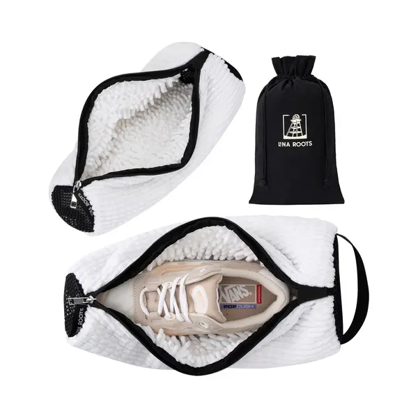 Lina Roots Schuhwaschbeutel Waschmaschine (2 Stück) – Schuhförmiges Design Mit Schnürsenkelfach, Stabilem Reißverschluss, Tragegriff & thumbnail