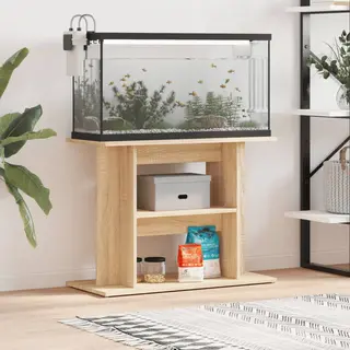 VidaXL Aquariumständer, Aquarium Unterschrank Mit Viel Stauraum, Aquarium Tisch Mit Stabiler Oberplatte, Aquariumschrank Aquarium Halter, Sonoma
