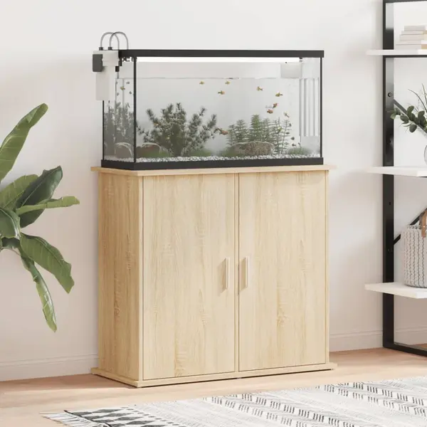 Vidaxl Aquariumständer Sonoma Eiche 81x36x73 Cm Aus Spanplatte thumbnail