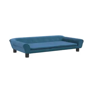 Kindersofa Blau 100x50x26 Cm Samt - Vidaxl