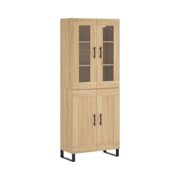 VidaXL Highboard Sonoma-Eiche 69, 5x34x180 Cm Holzwerkstoff thumbnail