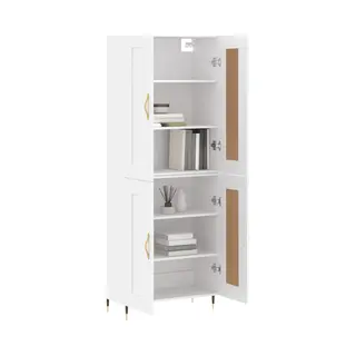 Highboard Weiß 69, 5x34x180 Cm Holzwerkstoff Vidaxl