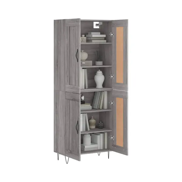 Highboard Grau Sonoma 69, 5x34x180 Cm Holzwerkstoff Vidaxl thumbnail