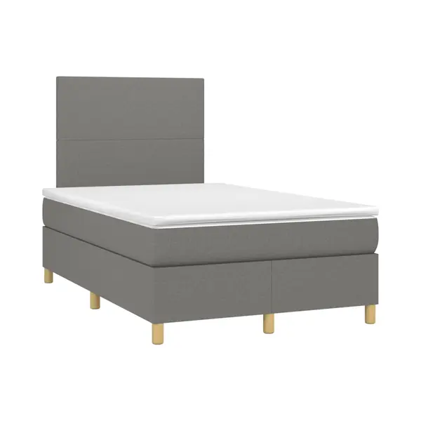 Boxspringbett Mit Matratze Dunkelgrau 120x200 Cm Stoff Vidaxl thumbnail