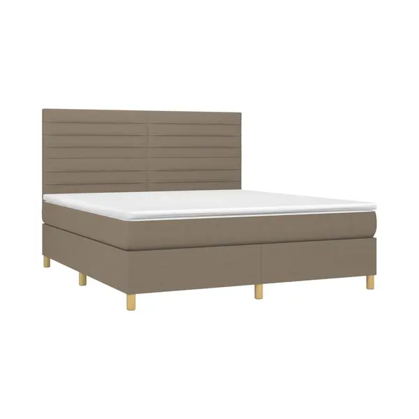 Boxspringbett Mit Matratze Taupe 180x200 Cm Stoff Vidaxl thumbnail