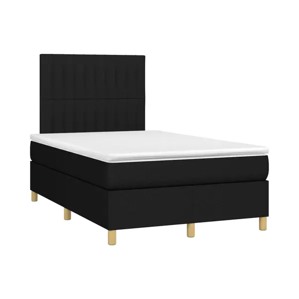 Boxspringbett Mit Matratze Schwarz 120x200 Cm Stoff Vidaxl thumbnail