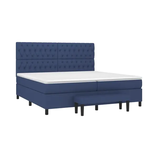 Boxspringbett Mit Matratze Blau 200x200 Cm Stoff Vidaxl thumbnail