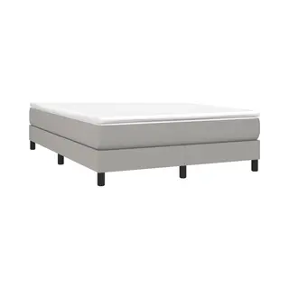 Boxspringbett Mit Matratze Hellgrau 160x200 Cm Stoff Vidaxl
