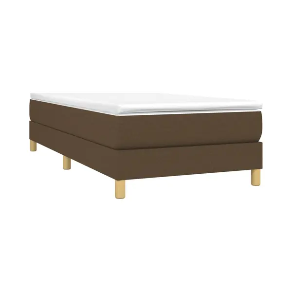 Boxspringbett Mit Matratze Dunkelbraun 90x190 Cm Stoff Vidaxl thumbnail