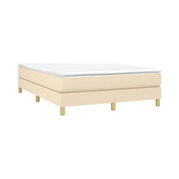 Boxspringbett Mit Matratze Creme 140x190 Cm Stoff Vidaxl thumbnail