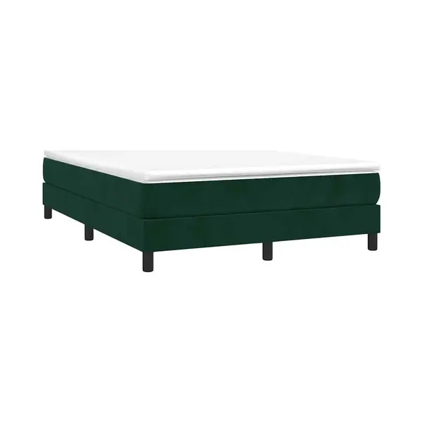 Boxspringbett Mit Matratze Dunkelgrün 140x190 Cm Samt Vidaxl thumbnail