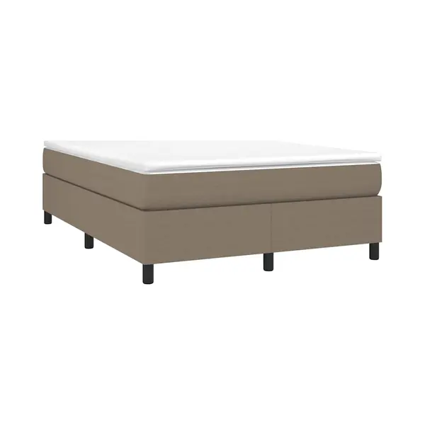 VidaXL Boxspringbett Mit Matratze Taupe 140x190 Cm Stoff thumbnail