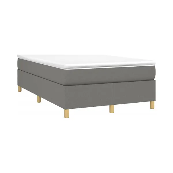 Boxspringbett Mit Matratze Dunkelgrau 120x200 Cm Stoff Vidaxl thumbnail