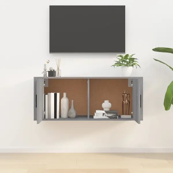 VidaXL Tv-Wandschrank Grau Sonoma 100x34, 5x40 Cm thumbnail