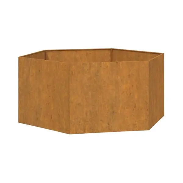 VidaXL Raised Garden Bed - Rusty Brown, Weathering Corten Steel, Rectangular Planter Box For Outdoor/Indoor, 90x90x45cm thumbnail