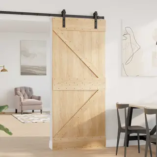 VidaXL Tür Narvik Natur 90 X 210 Cm Massivkiefer