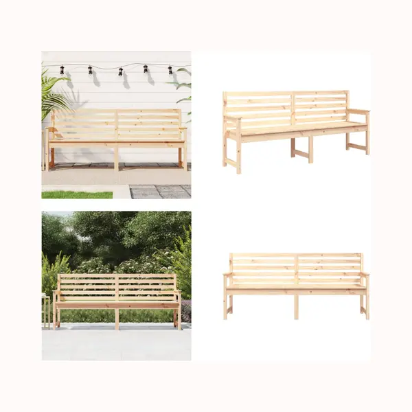Vidaxl - Gartenbank 203, 5x48x91, 5 Cm Massivholz Kiefer thumbnail