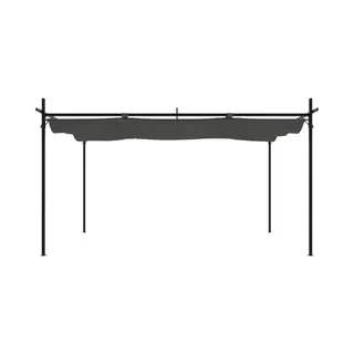 Pergola Mit Schiebedach Anthrazit 395x292x230 Cm - Vidaxl