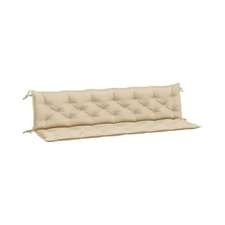 Gartenbank-auflagen 2 Stk. Beige 200x50x7 Cm Oxford-gewebe Vidaxl