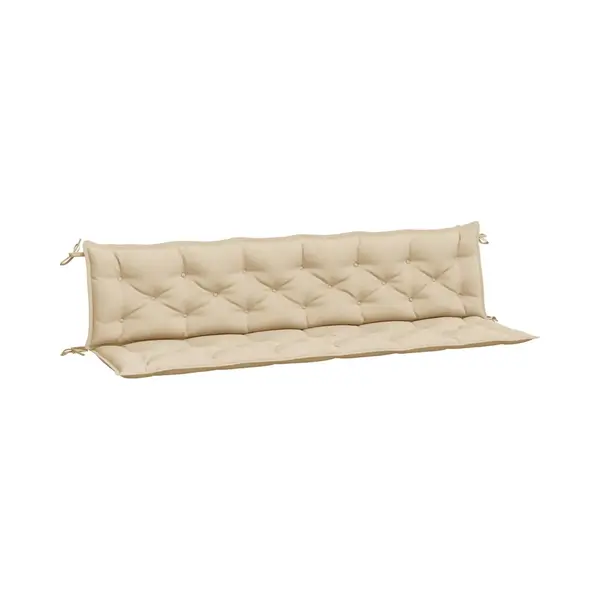 Gartenbank-auflagen 2 Stk. Beige 200x50x7 Cm Oxford-gewebe Vidaxl thumbnail