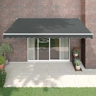 VidaXL Markise Einziehbar Anthrazit 4, 5x3 M Stoff Und Aluminium