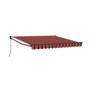 VidaXL Markise Einziehbar Orange Und Braun 3x2, 5 M Stoff Und Aluminium