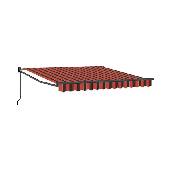 VidaXL Markise Einziehbar Orange Und Braun 3x2, 5 M Stoff Und Aluminium thumbnail