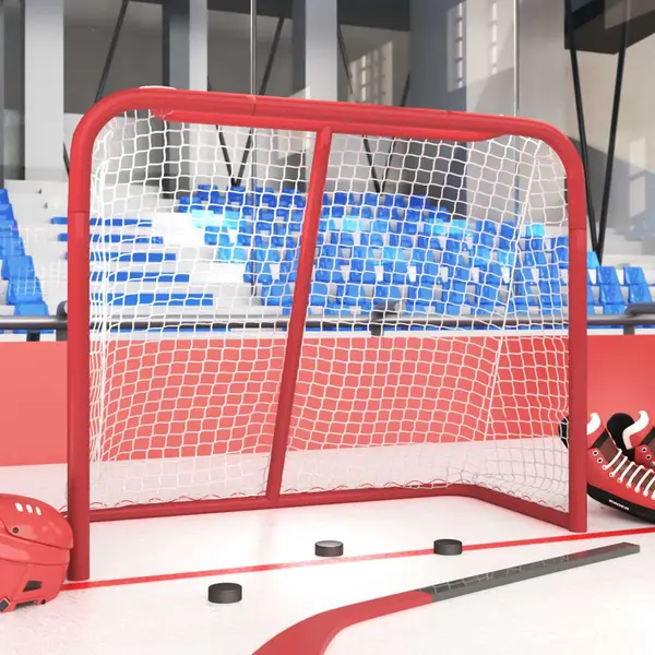 Hockey-tor Rot Und Weiß 183x71x122 Cm Polyester Vidaxl thumbnail