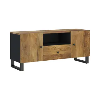 VidaXL Tv Cabinet Stand Unit Cupboard Solid Wood Mango And Engineered