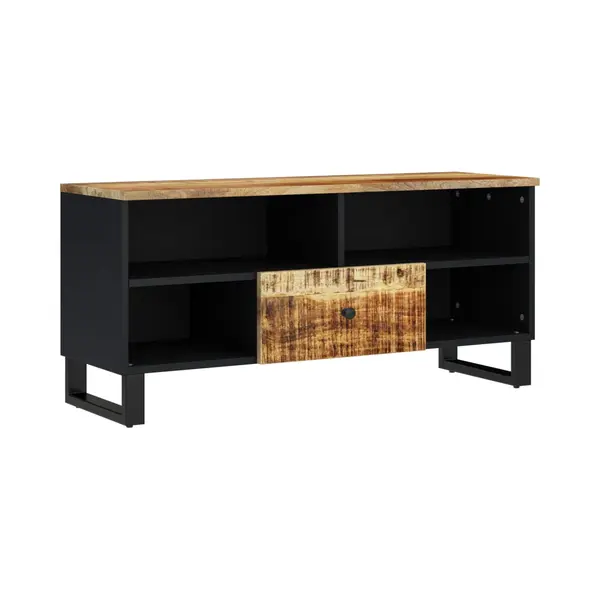 Vidaxl - Tv-schrank 100x33x46 Cm Massivholz Mango & Holzwerkstoff thumbnail