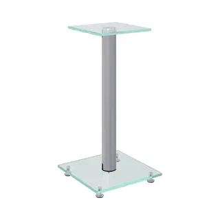 Lautsprecher-ständer 2 Stk. Silbern Hartglas 1 Säule Vidaxl