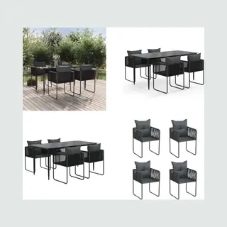 Vidaxl 5-tlg. Garten-essgruppe Schwarz