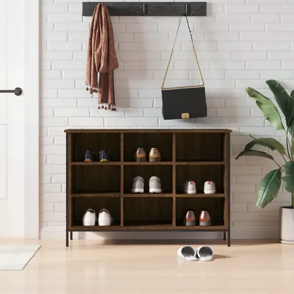 Vidaxl - Schuhregal Braun Eichen-optik 100x35x70 Cm Holzwerkstoff thumbnail